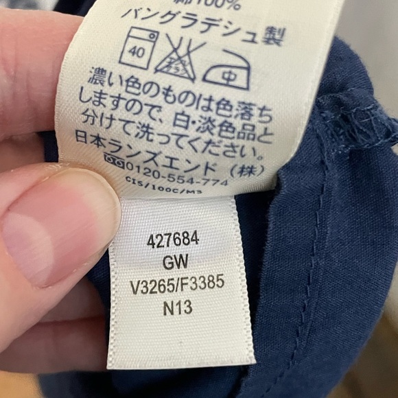 Lands end‎ Striped Navy and Pink Kids Dress girls size 8 - Picture 10 of 11